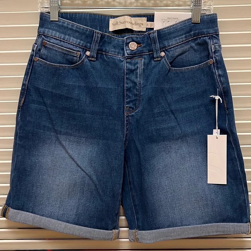 24. Soft Surroundings The Ultimate Denim Pull On Relaxed Shorts in Kinley Wash